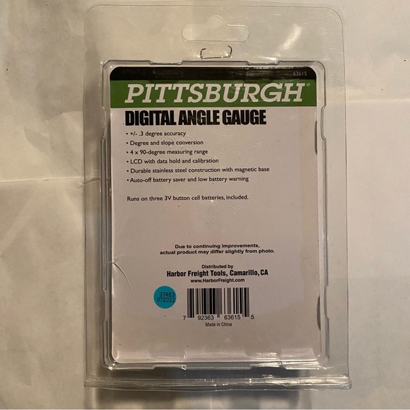 Pittsburgh Digital Angle Gauge Model #63615 - Picture 2 of 2